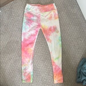 ZYIA Kids Tie-Dye Leggings - Pink, Yellow, Green